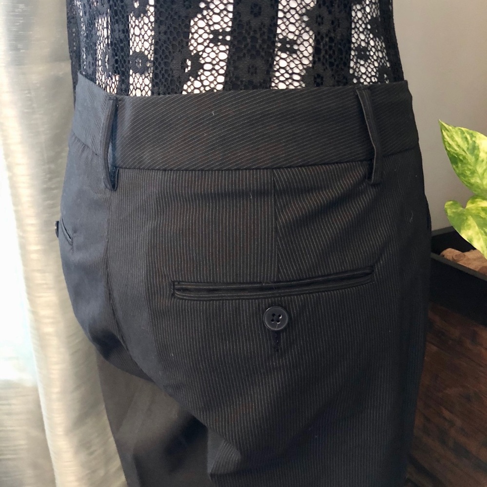 Express Editor Pants Black White Pinstripe Stripes - Picture 4 of 8